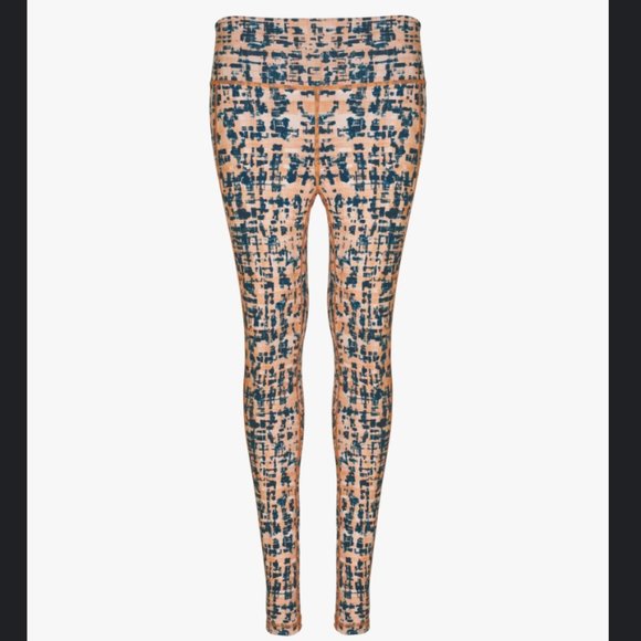 NWT Sweaty Betty Super Sculpt Coral Pink Tie Dye Check Print Yoga Leggings - Picture 2 of 14